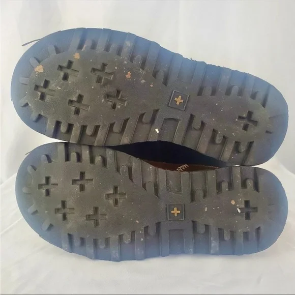 Vintage Dr. Martens Mens 7 Womens 8 Leather Wedge Heel
Loafers Shoes Brown 3B43 - Picture 7 of 9